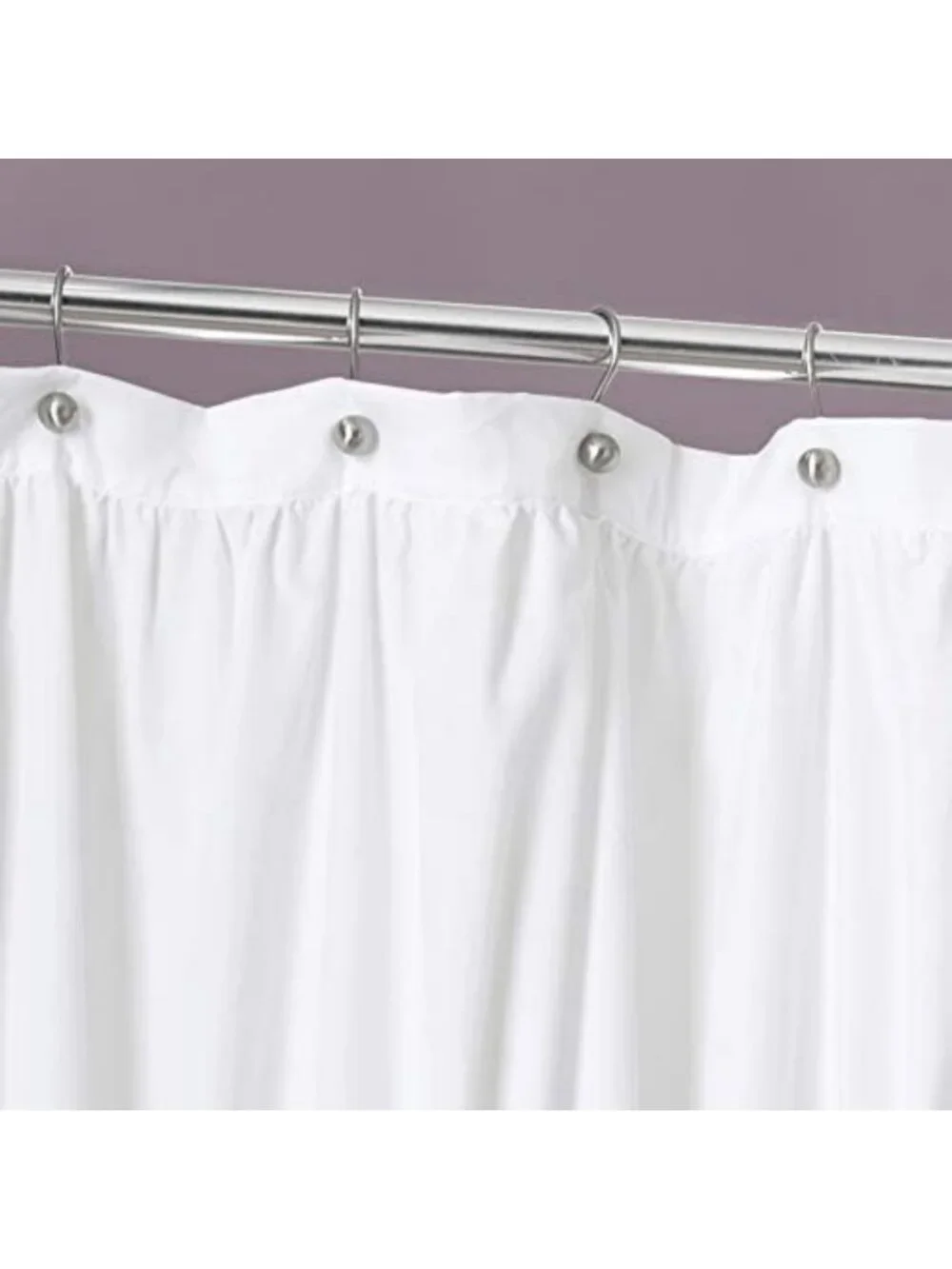 Elegant Ruffled White Shower Curtain 72